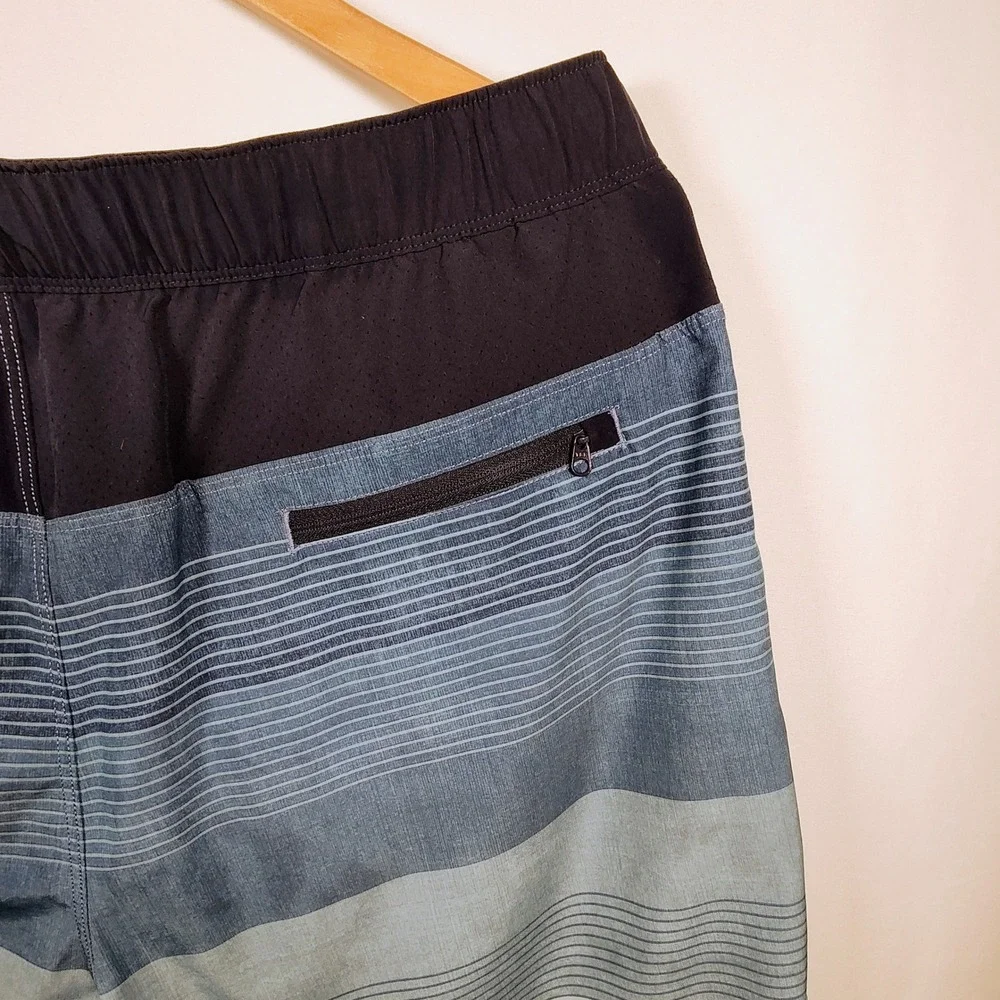 Speedo Men's Large Blue Gray Board Shorts Swim Trunks